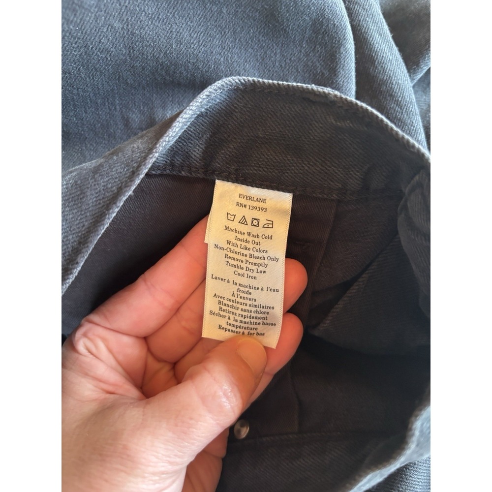 NWT Women's Everlane The Baggy High Rise Wide Leg Jeans Black Size 33 Reg - Picture 6 of 7